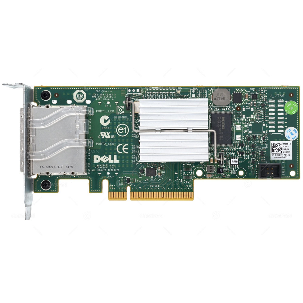 3DDJT LP DELL PERC H200E SAS 6GB DUAL PORT HOST BUS ADAPTER PCI-E LOW PROFILE